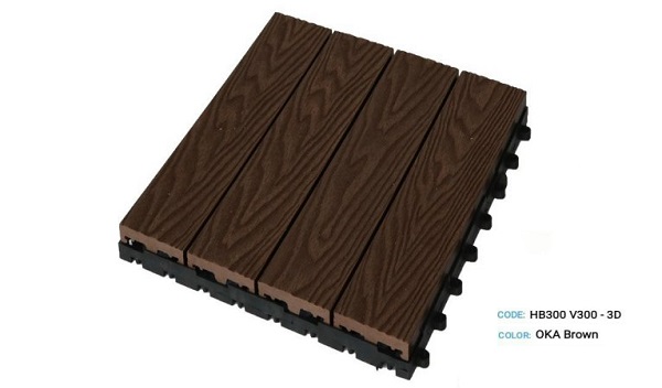 vỉ sàn gỗ nhựa hobiwood OKA brown